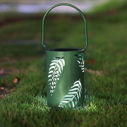 Solar Waterproof Iron Hollow Leaf Design LED Outdoor Decorative Light
