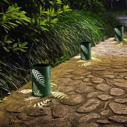 Solar Waterproof Iron Hollow Leaf Design LED Outdoor Decorative Light