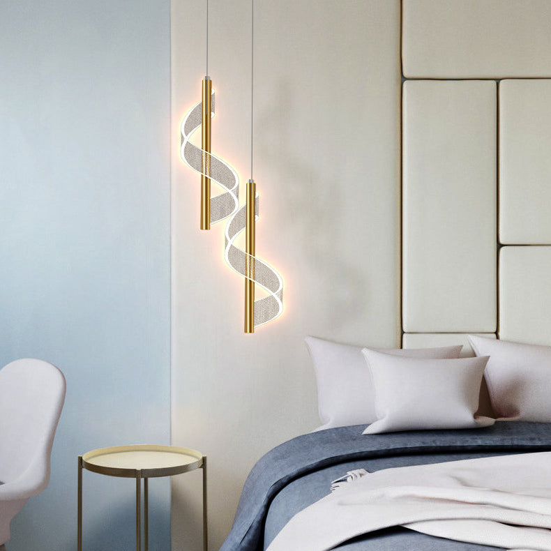 Minimalist Nordic Acrylic Strip Design LED Chandelier