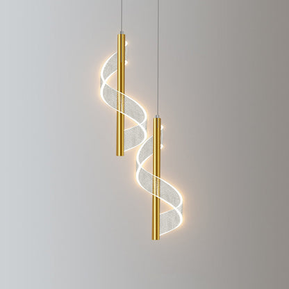 Minimalist Nordic Acrylic Strip Design LED Chandelier
