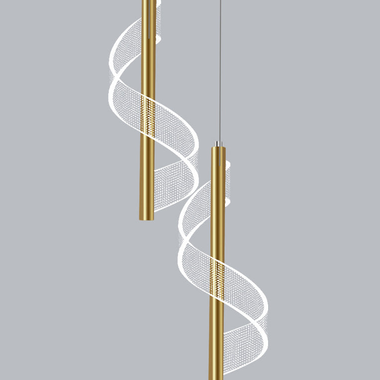 Minimalist Nordic Acrylic Strip Design LED Chandelier