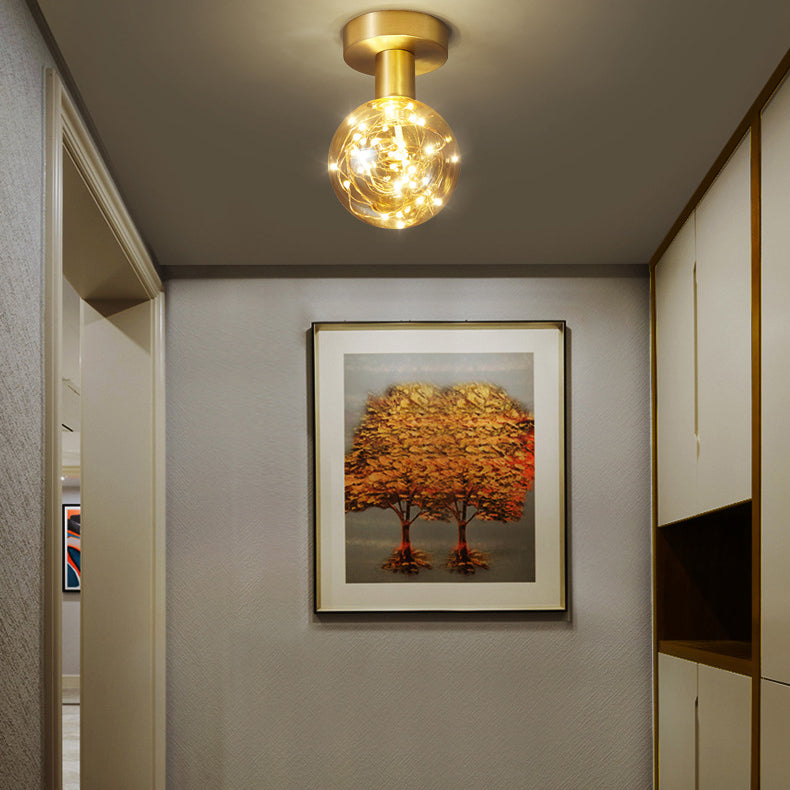 مصباح LED مدمج بتصميم جيبسوفيلا نحاسي بالكامل من نورديك 