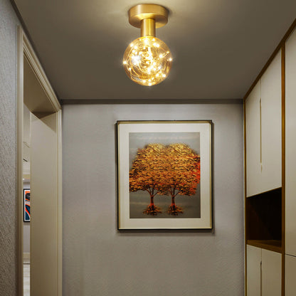 مصباح LED مدمج بتصميم جيبسوفيلا نحاسي بالكامل من نورديك 