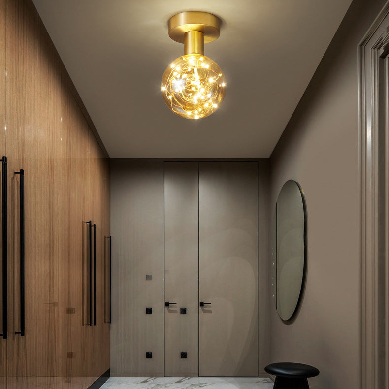 مصباح LED مدمج بتصميم جيبسوفيلا نحاسي بالكامل من نورديك 