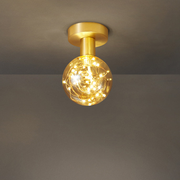مصباح LED مدمج بتصميم جيبسوفيلا نحاسي بالكامل من نورديك 