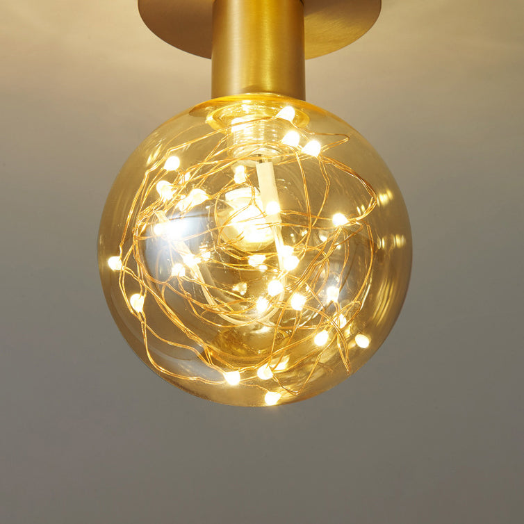 مصباح LED مدمج بتصميم جيبسوفيلا نحاسي بالكامل من نورديك 