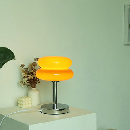 Modern Glass Tart Design 1-Light Table Lamp