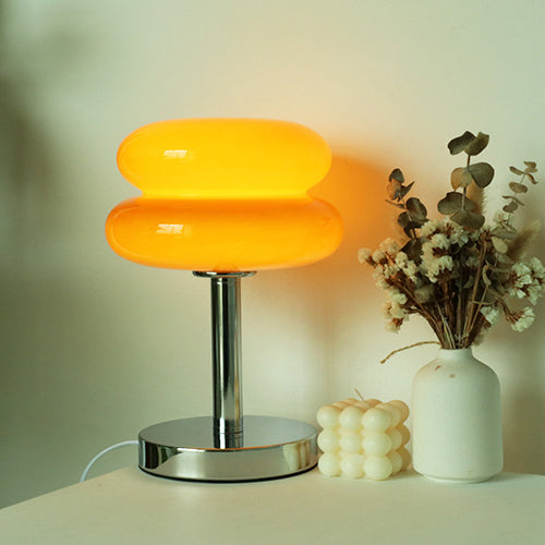 Modern Glass Tart Design 1-Light Table Lamp