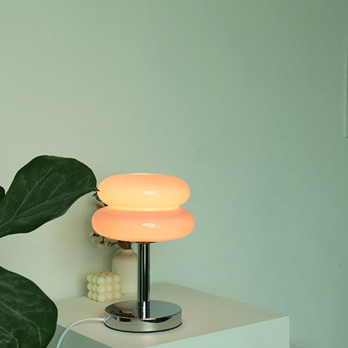 Modern Glass Tart Design 1-Light Table Lamp