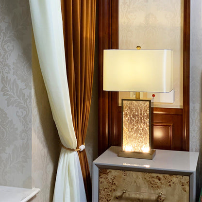 Simple Modern Glass Corrugated 1-Light Table Lamp