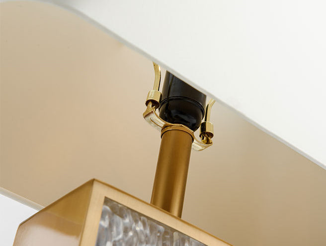 Simple Modern Glass Corrugated 1-Light Table Lamp