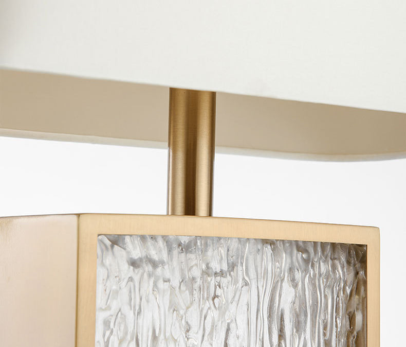 Simple Modern Glass Corrugated 1-Light Table Lamp