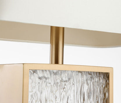 Simple Modern Glass Corrugated 1-Light Table Lamp