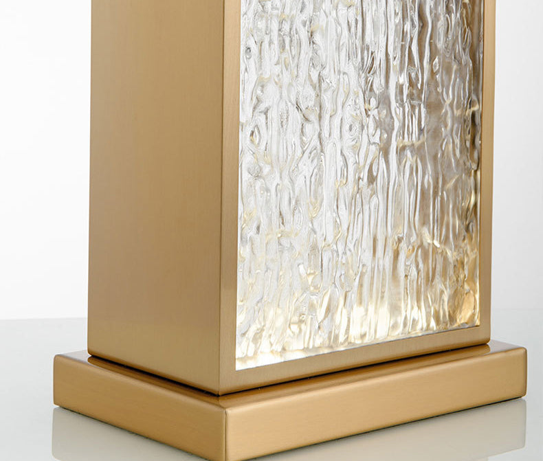 Simple Modern Glass Corrugated 1-Light Table Lamp