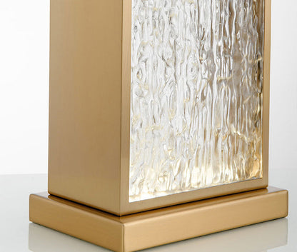 Simple Modern Glass Corrugated 1-Light Table Lamp