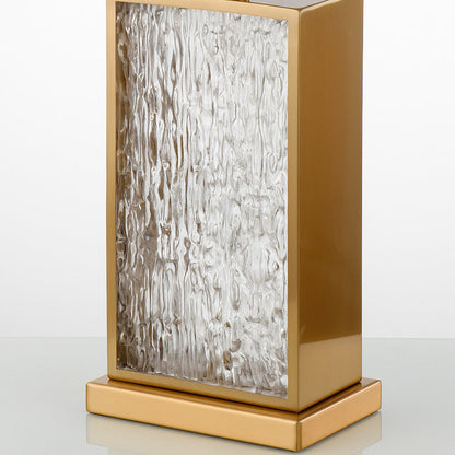 Simple Modern Glass Corrugated 1-Light Table Lamp