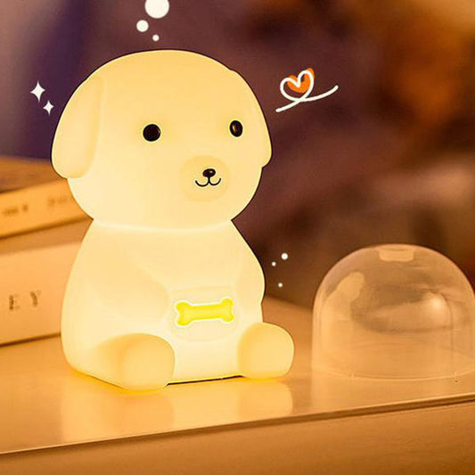 Creative Silicone Puppy LED Night Light Table Lamp