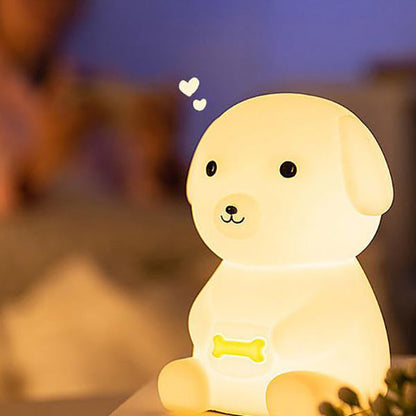 Creative Silicone Puppy LED Night Light Table Lamp
