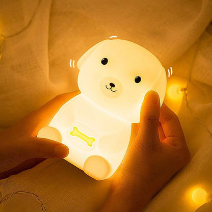 Creative Silicone Puppy LED Night Light Table Lamp