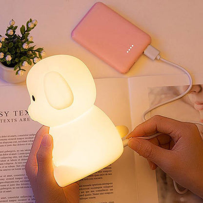 Creative Silicone Puppy LED Night Light Table Lamp