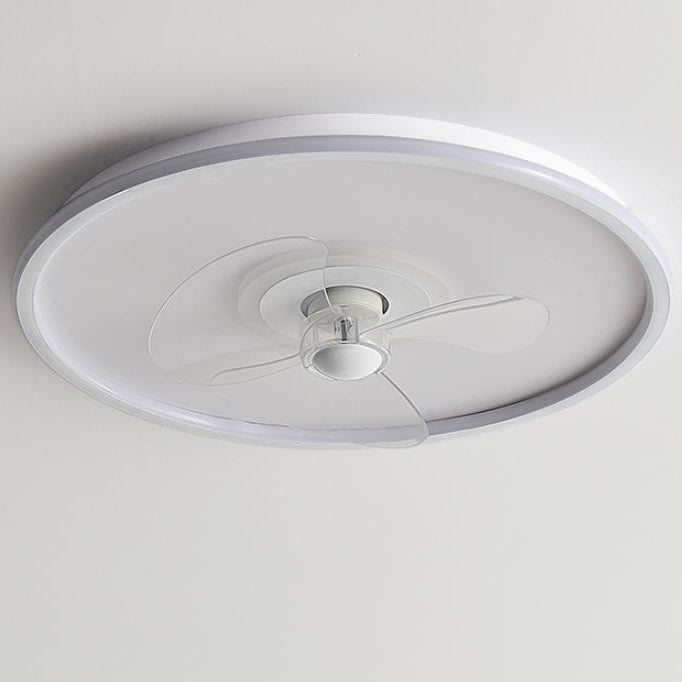 Modern Acrylic Round Minimalistic LED Flush Mount Fan Light