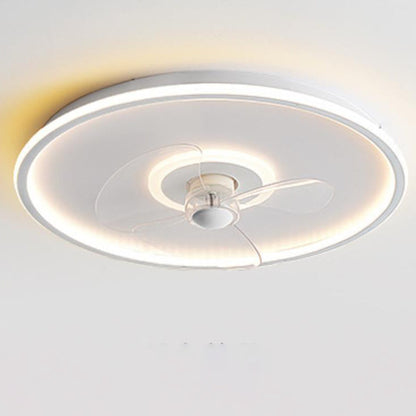Modern Acrylic Round Minimalistic LED Flush Mount Fan Light
