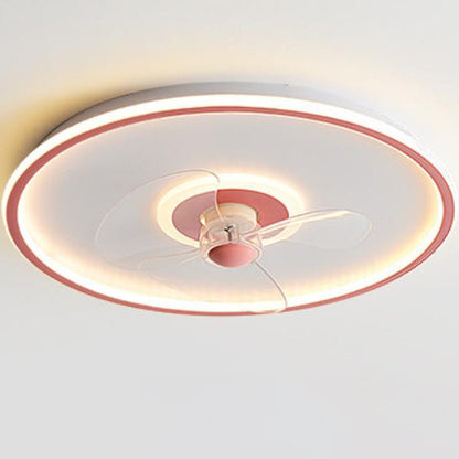 Modern Acrylic Round Minimalistic LED Flush Mount Fan Light