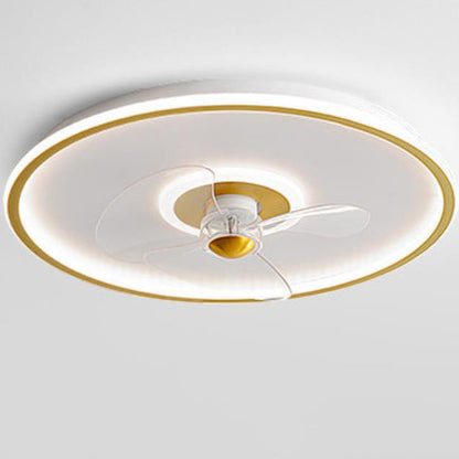 Modern Acrylic Round Minimalistic LED Flush Mount Fan Light