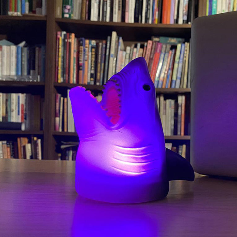 Creative Shark Silicone Pat LED Night Light Table Lamp