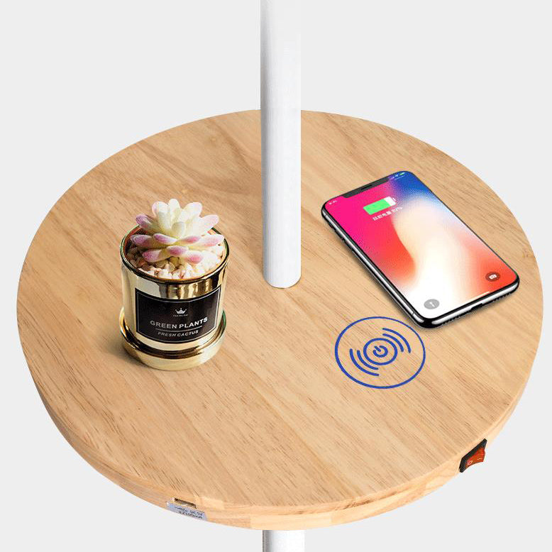 Minimalist Cone Fabric USB Wireless Rechargeable 1-Light Standing Table Lamp