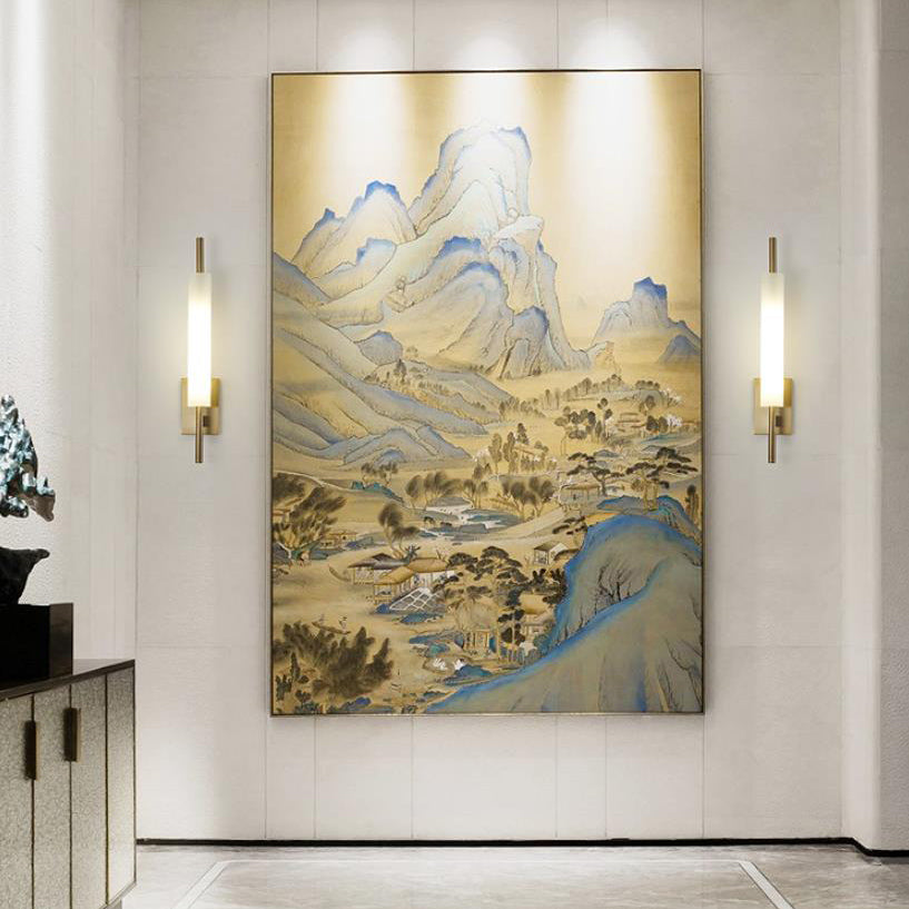 Modern Luxury Long Glass Column Design LED Wall Sconce Lamp