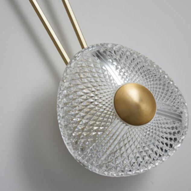 Modern Luxury Round Acrylic Metal Hanging LED Wall Sconce Lamp