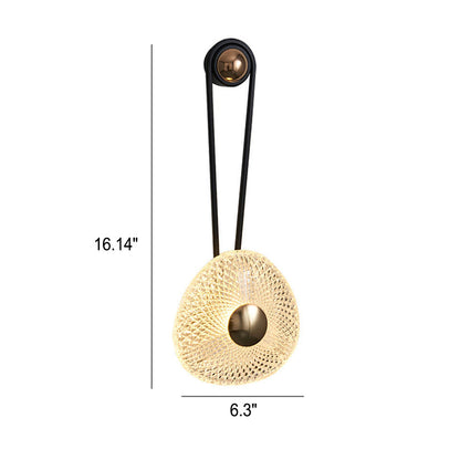Modern Luxury Round Acrylic Metal Hanging LED Wall Sconce Lamp