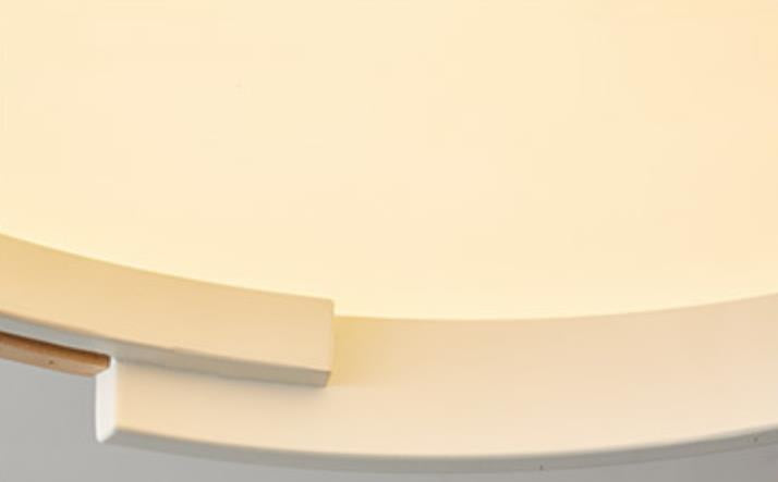 Nordic Creative Half Round Wooden Round LED Flush Mount Light