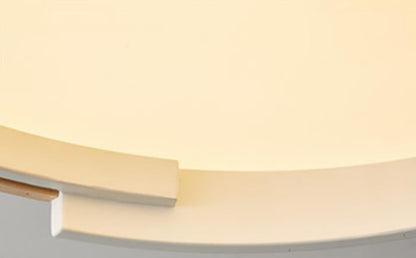 Nordic Creative Half Round Wooden Round LED Flush Mount Light