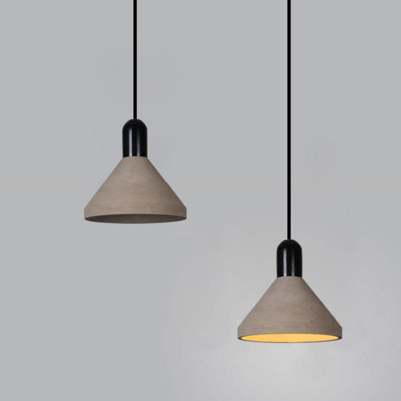 Industrial Style Solid Wood Cement 1-Light Pendant Light