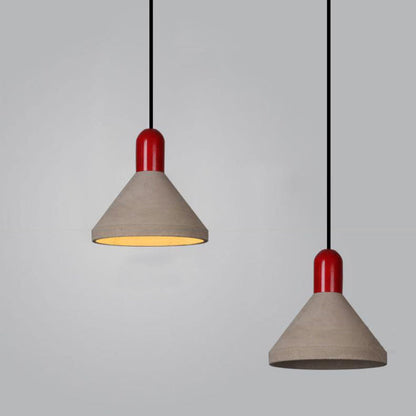 Industrial Style Solid Wood Cement 1-Light Pendant Light