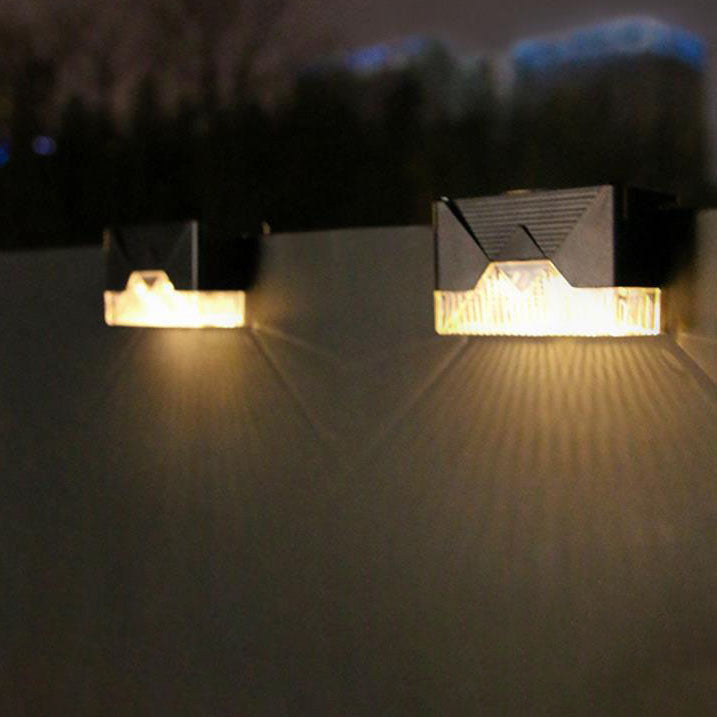 Solar Outdoor Square LED Garden Decoration Wall Sconce Lamp