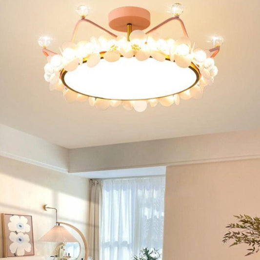 Modern Light Luxury Crown Children LED Flush Mount Ceiling Light