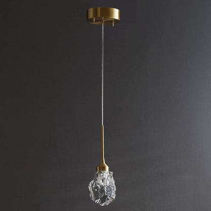 Modern Light Luxury Full Copper Crystal 1-Light Pendant Light