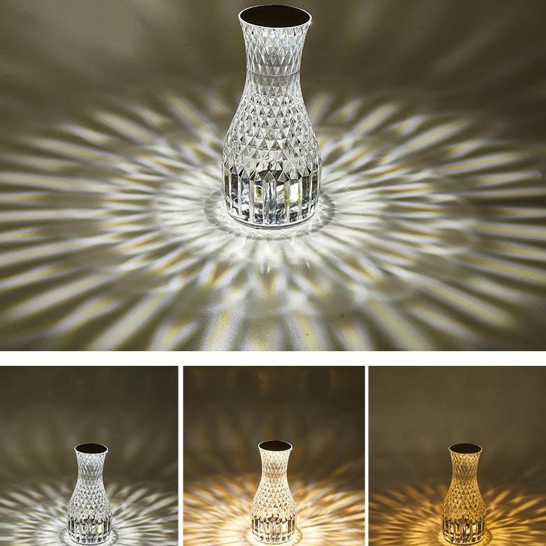 Modern Creative Vase Acrylic USB Rechargeable Touch LED Night Light Table Lamp
