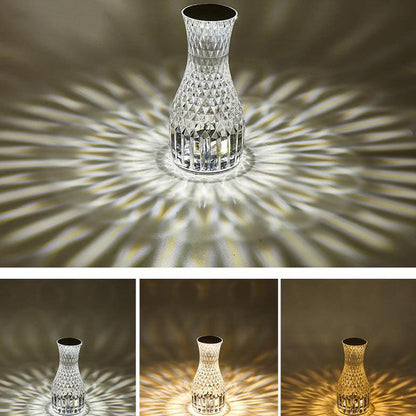 Modern Creative Vase Acrylic USB Rechargeable Touch LED Night Light Table Lamp