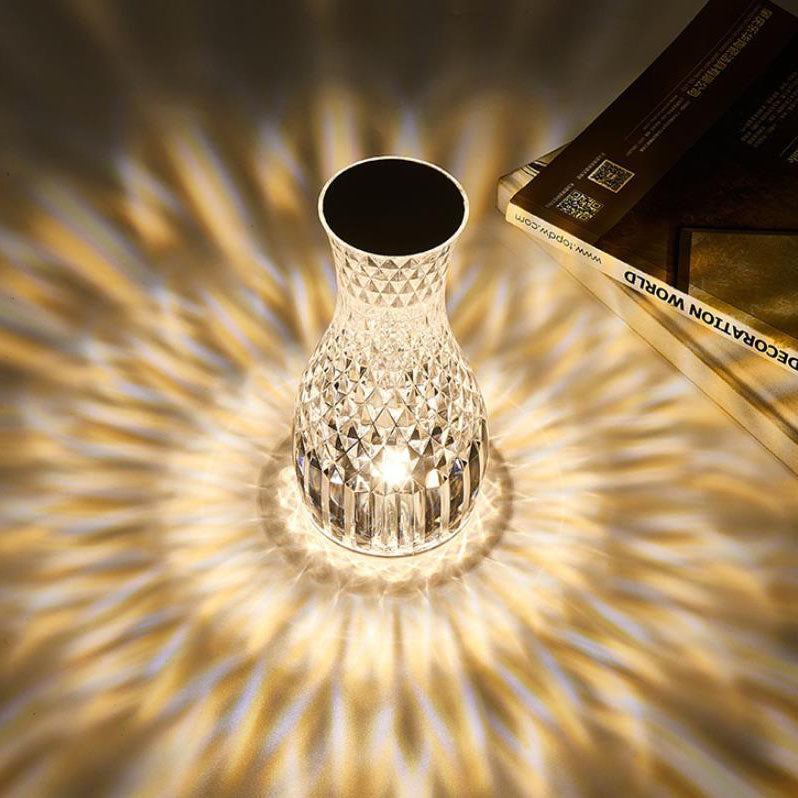 Modern Creative Vase Acrylic USB Rechargeable Touch LED Night Light Table Lamp
