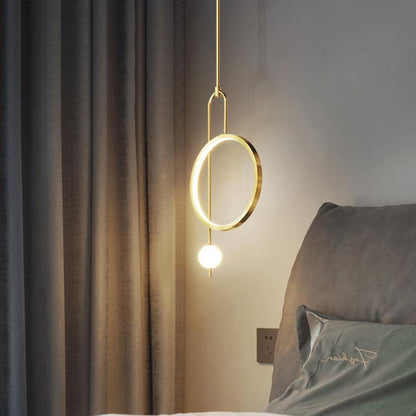 European Minimalist Light Luxury Circular Hardware Acrylic LED Chandelier