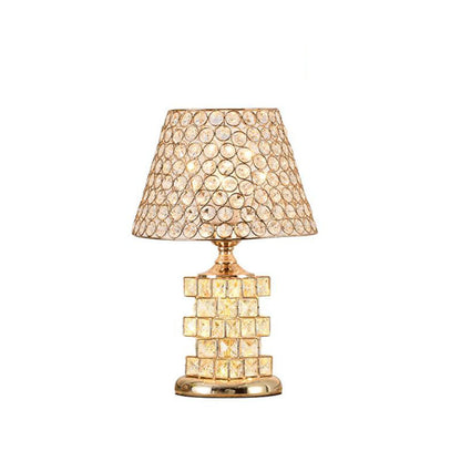 Nordic Luxury Crystal Cone Geometry 1-Light Table Lamp