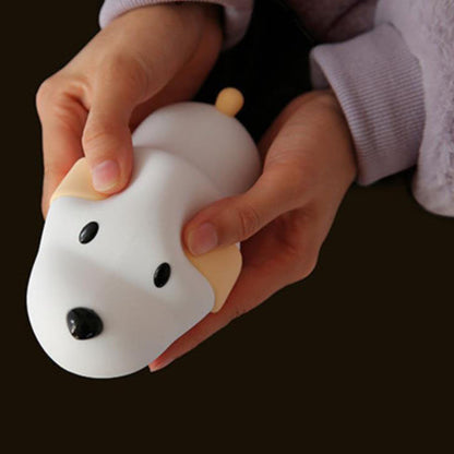 Cartoon Dumb Dog Silicone LED Pat Night Light Table Lamp