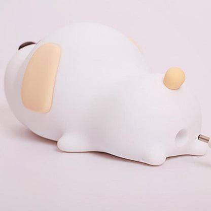 Cartoon Dumb Dog Silicone LED Pat Night Light Table Lamp