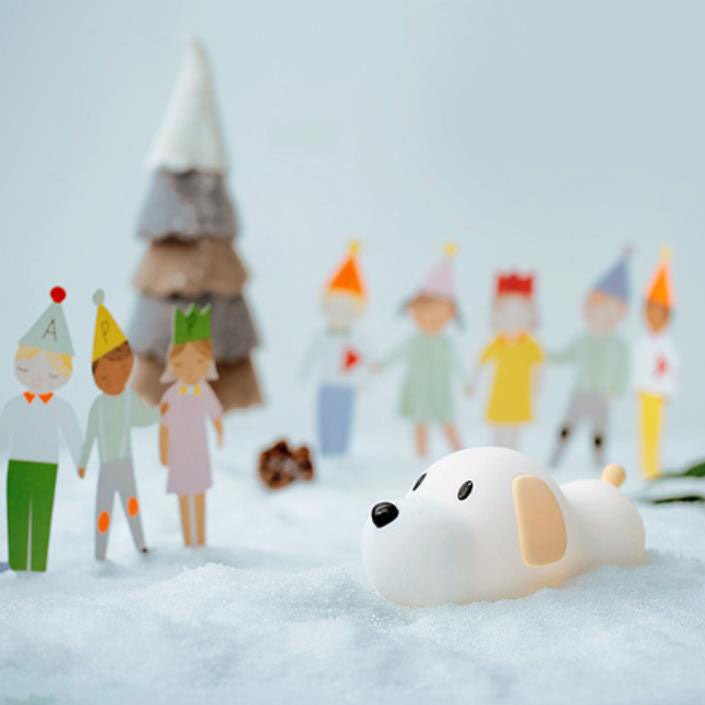 Cartoon Dumb Dog Silicone LED Pat Night Light Table Lamp