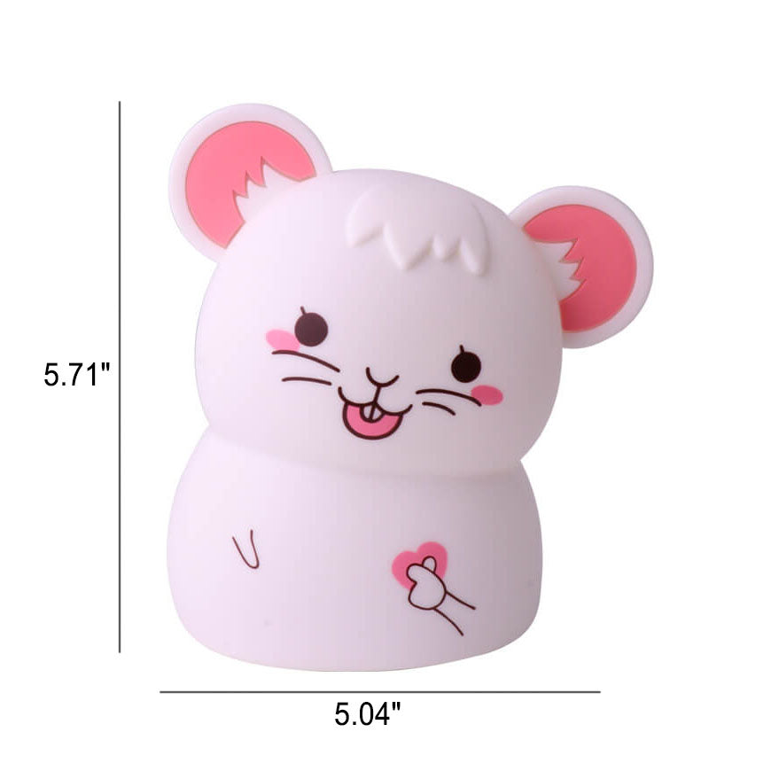 Cartoon Cute Mouse Silicone USB LED Night  Light Table Lamp