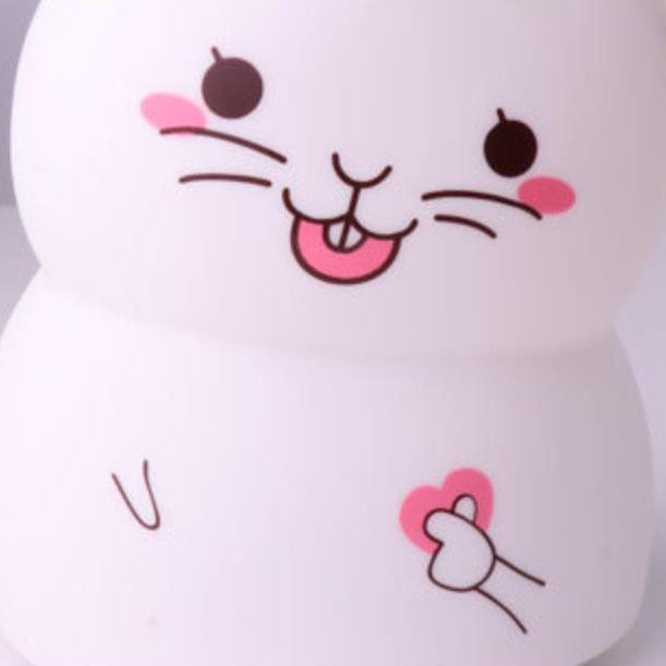 Cartoon Cute Mouse Silicone USB LED Night  Light Table Lamp